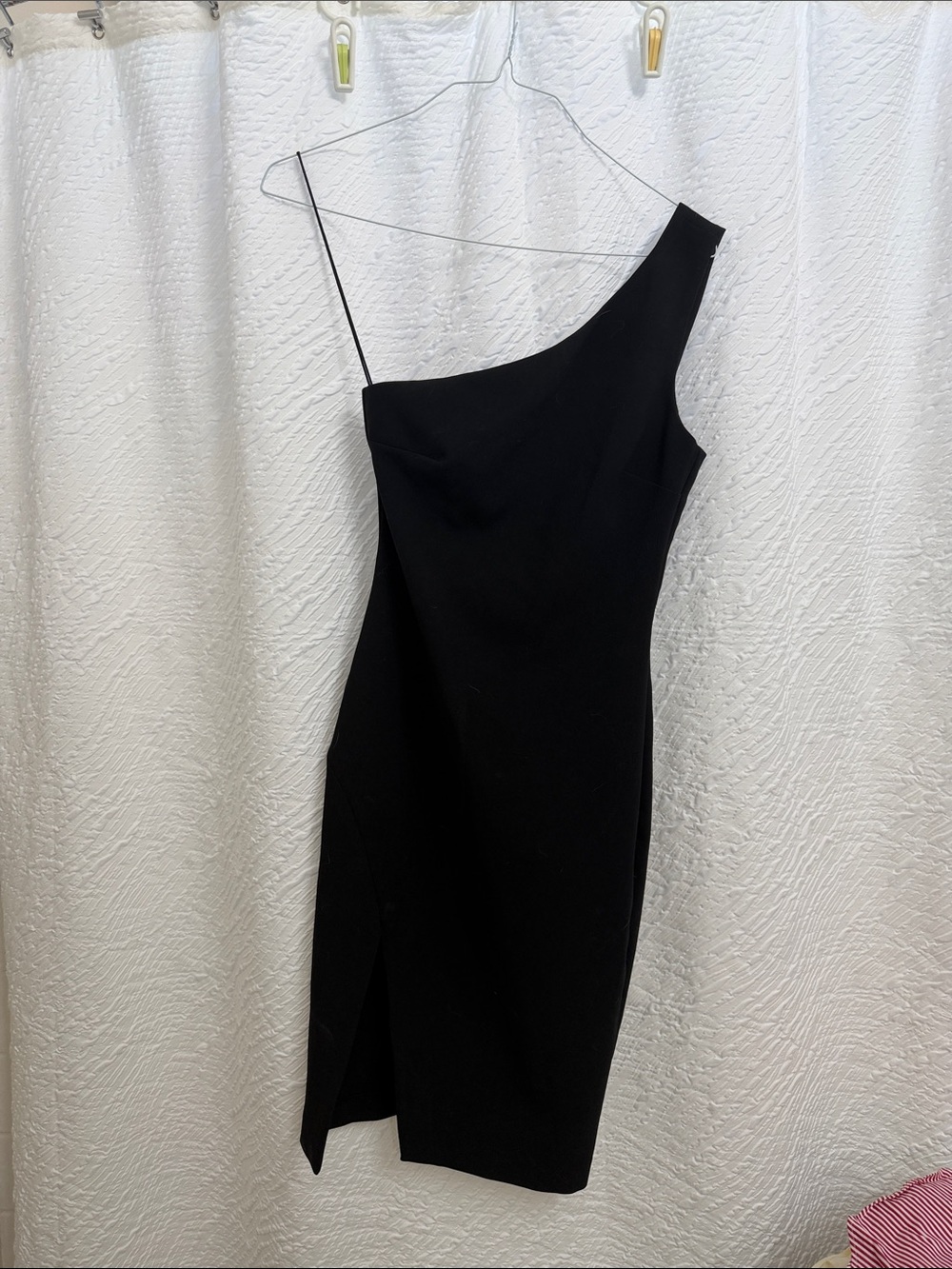 Likely Black One-Shoulder Cocktail Dress